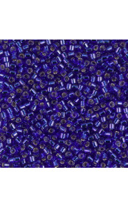 Miyuki delica beads 10/0 - Silver lined cobalt DBM-47